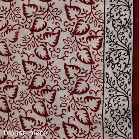 Bagh Hand Block Print Natural Dyed Cotton Saree 16