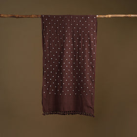 Kutch Handwoven Organic Kala Cotton Bandhani Stole 44