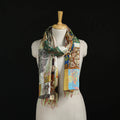 Bengal Kantha Handwork Patchwork Reversible Silk Stole 04