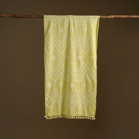 Kutch Handwoven Organic Kala Cotton Bandhani Stole 43
