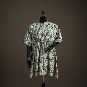 Ajrakh Hand Block Print Natural Dyed Cotton Kaftan (Medium) 87