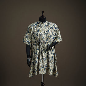 Ajrakh Hand Block Print Natural Dyed Cotton Kaftan (Medium) 87