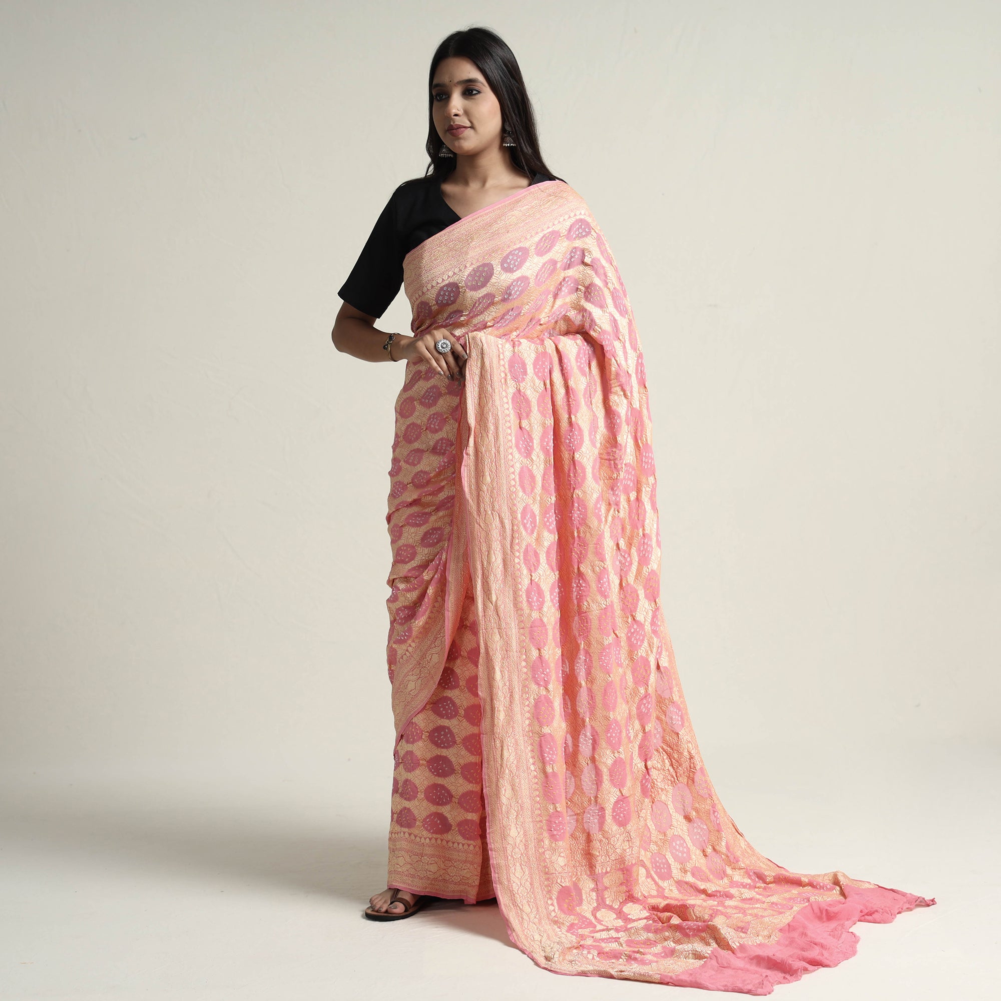 Shop maheshwari silk bandhani saree | Kutchculture