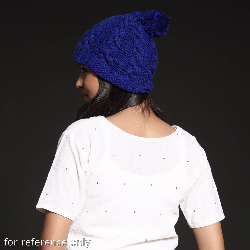 Multicolor - Kumaun Hand Knitted Woolen Cap with Pom-Pom