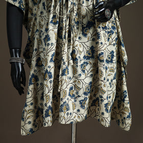 Ajrakh Hand Block Print Natural Dyed Cotton Kaftan (Medium) 87