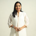 White - Mangalagiri Handloom Cotton Straight Kurta