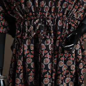 Ajrakh Hand Block Print Natural Dyed Cotton Kaftan (Medium) 88