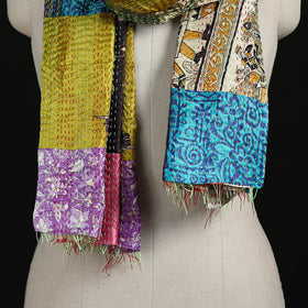 Bengal Kantha Handwork Patchwork Reversible Silk Stole 14