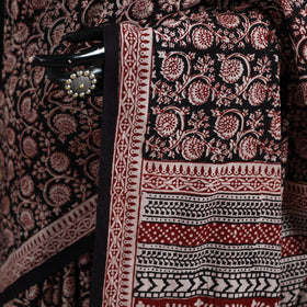 Bagh Hand Block Print Natural Dyed Cotton Saree 19