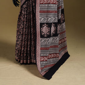 Bagh Hand Block Print Natural Dyed Cotton Saree 19