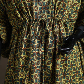 Ajrakh Hand Block Print Natural Dyed Cotton Kaftan (Medium) 89