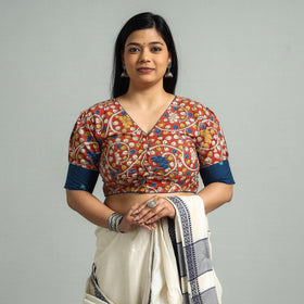 Buy Kalamkari Printed Cotton Stitched Blouse 