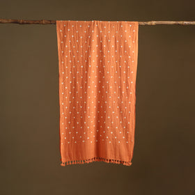 Kutch Handwoven Organic Kala Cotton Bandhani Stole 29