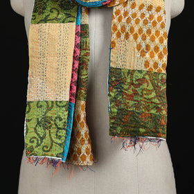 Bengal Kantha Handwork Patchwork Reversible Silk Stole 18