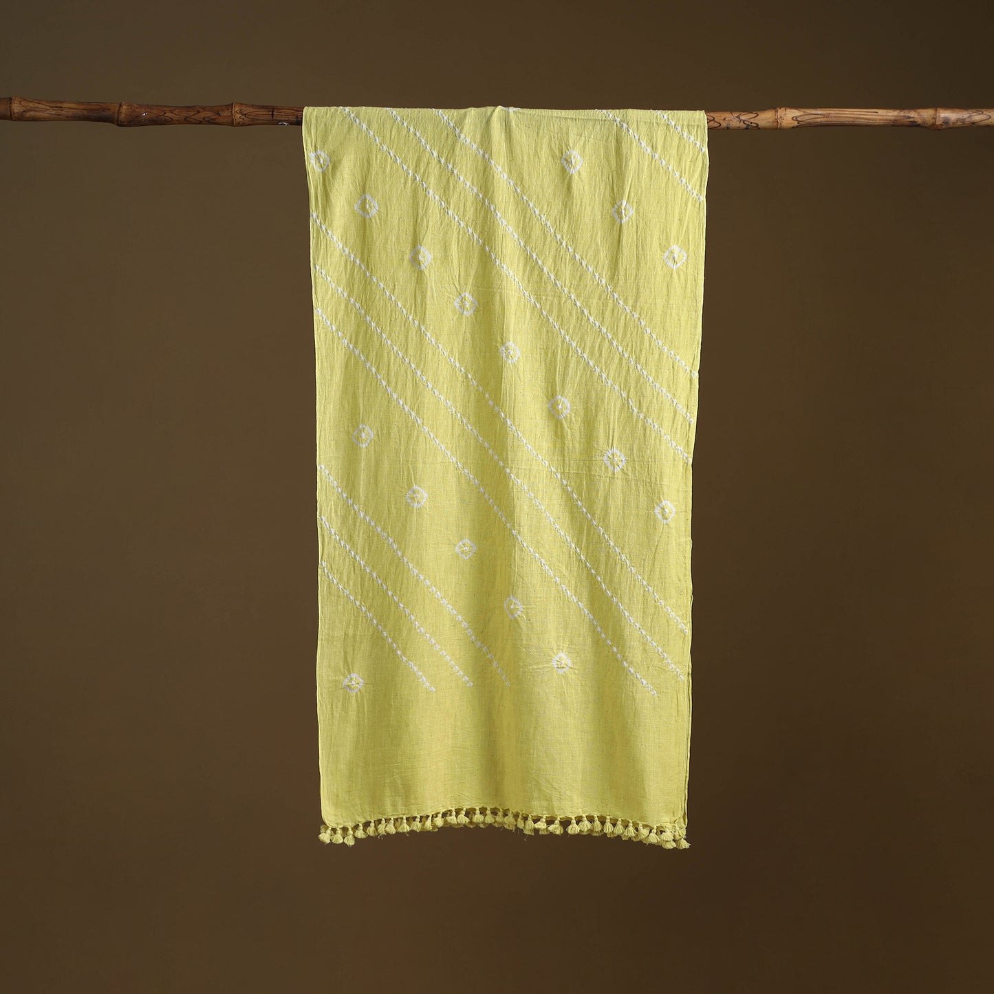 Kutch Handwoven Organic Kala Cotton Bandhani Stole 28