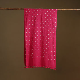 Kutch Handwoven Organic Kala Cotton Bandhani Stole 27