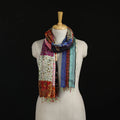 Bengal Kantha Handwork Patchwork Reversible Silk Stole 20