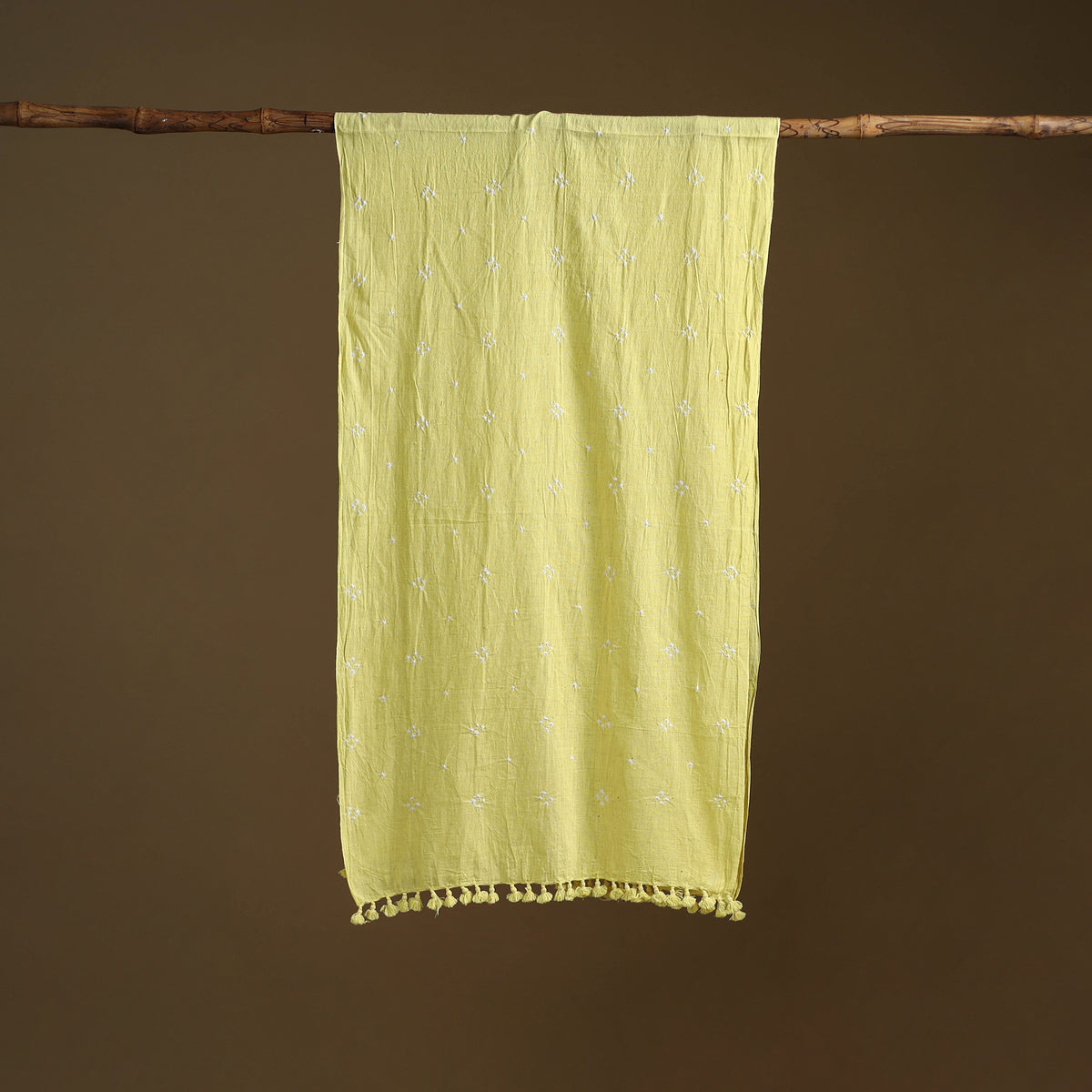 Kutch Handwoven Organic Kala Cotton Bandhani Stole 26