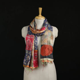 Bengal Kantha Handwork Patchwork Reversible Silk Stole 21