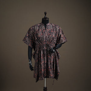 Ajrakh Hand Block Print Natural Dyed Cotton Kaftan (Medium) 91
