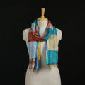 Bengal Kantha Handwork Patchwork Reversible Silk Stole 23