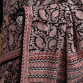Bagh Hand Block Print Natural Dyed Cotton Saree 21