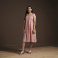 Sanganeri Floral Hand Block Print Cotton Flared Dress for Women 21
