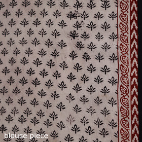 Bagh Hand Block Print Natural Dyed Cotton Saree 21