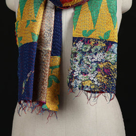 Bengal Kantha Handwork Patchwork Reversible Silk Stole 29