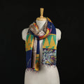 Bengal Kantha Handwork Patchwork Reversible Silk Stole 29