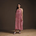 Sanganeri Floral Hand Block Print Cotton Flared Long Dress for Women 13