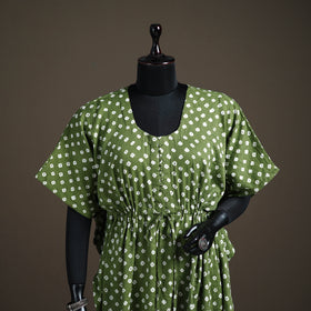 Bandhani Tie-Dye Cotton Kaftan (Medium) 93