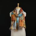 Bengal Kantha Handwork Patchwork Reversible Silk Stole 30
