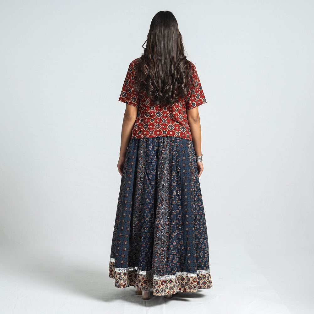 ajrakh long skirt 