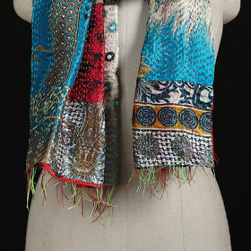 Bengal Kantha Handwork Patchwork Reversible Silk Stole 31
