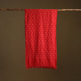 Kutch Handwoven Organic Kala Cotton Bandhani Stole 11