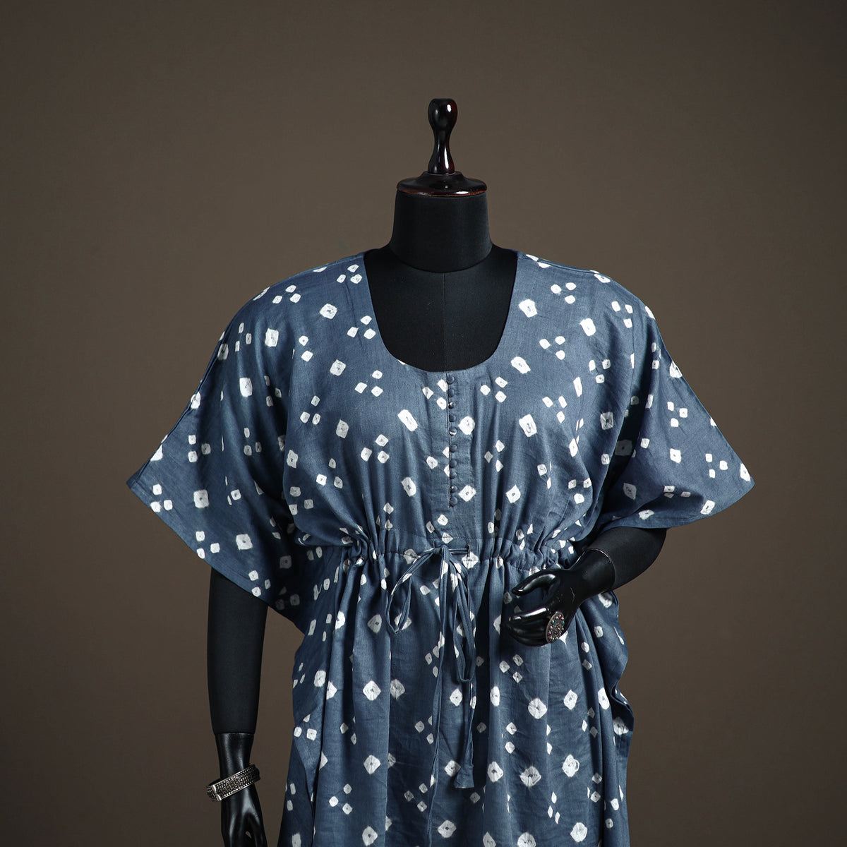 Bandhani Tie-Dye Cotton Kaftan (Medium) 94