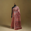 Bagh Hand Block Print Natural Dyed Kota Doria Cotton Saree 24