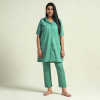 Green - Plain Dyed Cotton Co-Ord Set