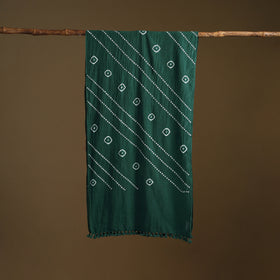 Kutch Handwoven Organic Kala Cotton Bandhani Stole 09