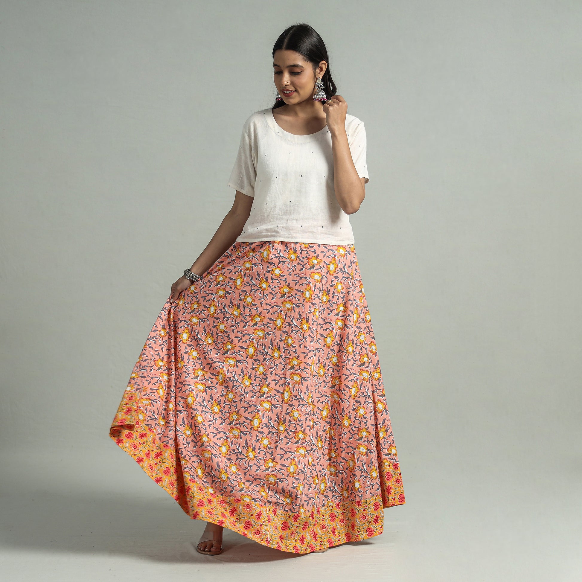 sanganeri cotton skirt 