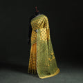 Yellow - Bengal Kantha Hand Embroidery Silk Cotton Chapa Work Saree 27
