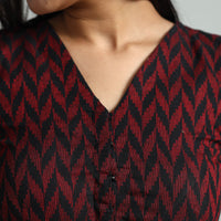 Multicolor - Jacquard Weave Cotton Stitched Blouse 16