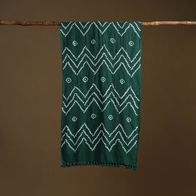 Kutch Handwoven Organic Kala Cotton Bandhani Stole 07