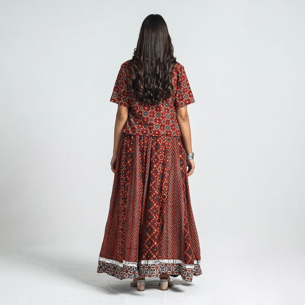 ajrakh long skirt 