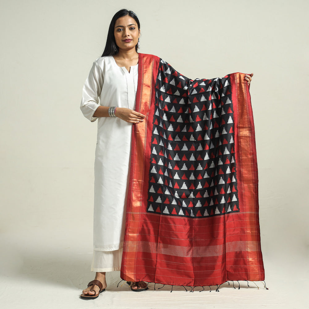 ikat silk dupatta