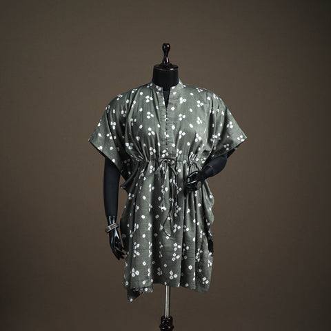Bandhani tie-dye cotton kaftan (medium) 97 - handcrafted