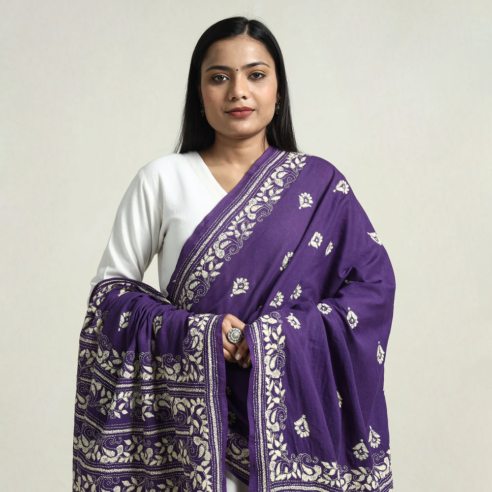 Kantha Embroidery Dupatta 