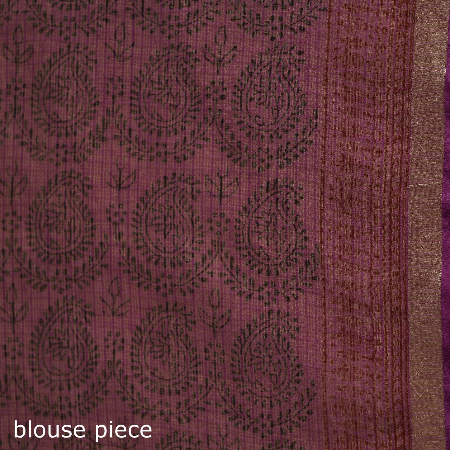Bagh Hand Block Print Natural Dyed Kota Doria Cotton Saree 26