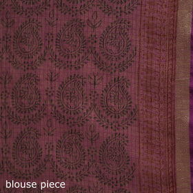 Bagh Hand Block Print Natural Dyed Kota Doria Cotton Saree 26